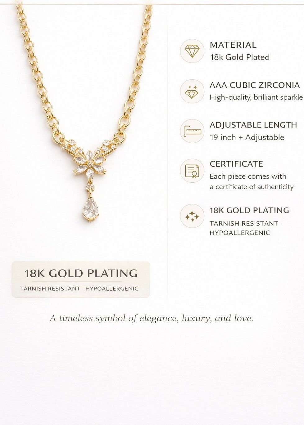 Flora Drop Necklace