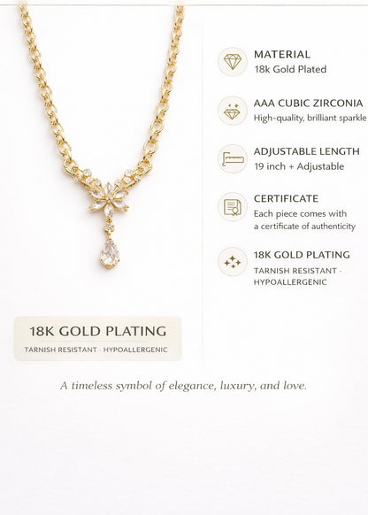 Flora Drop Necklace