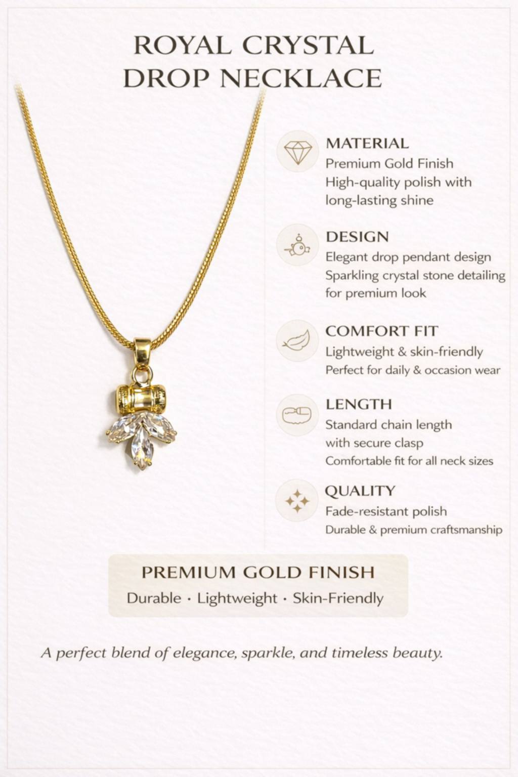 Crystal Drop Necklace