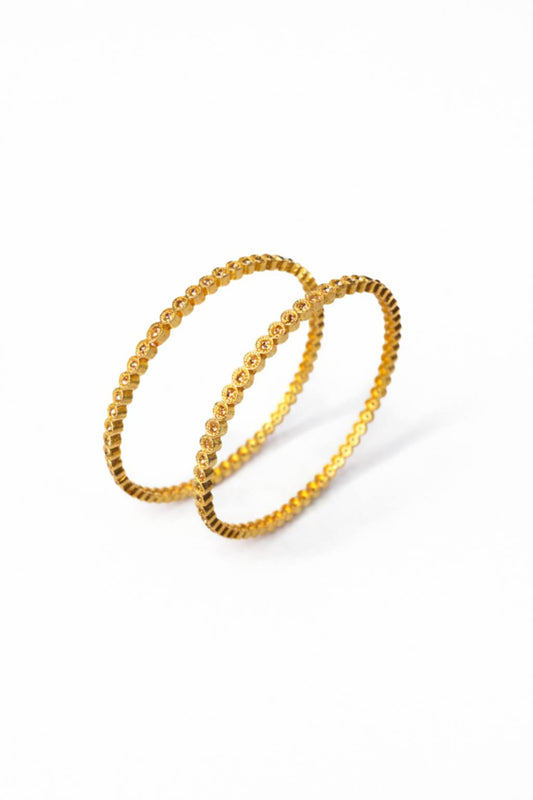 Golden Crystal Line Bangles